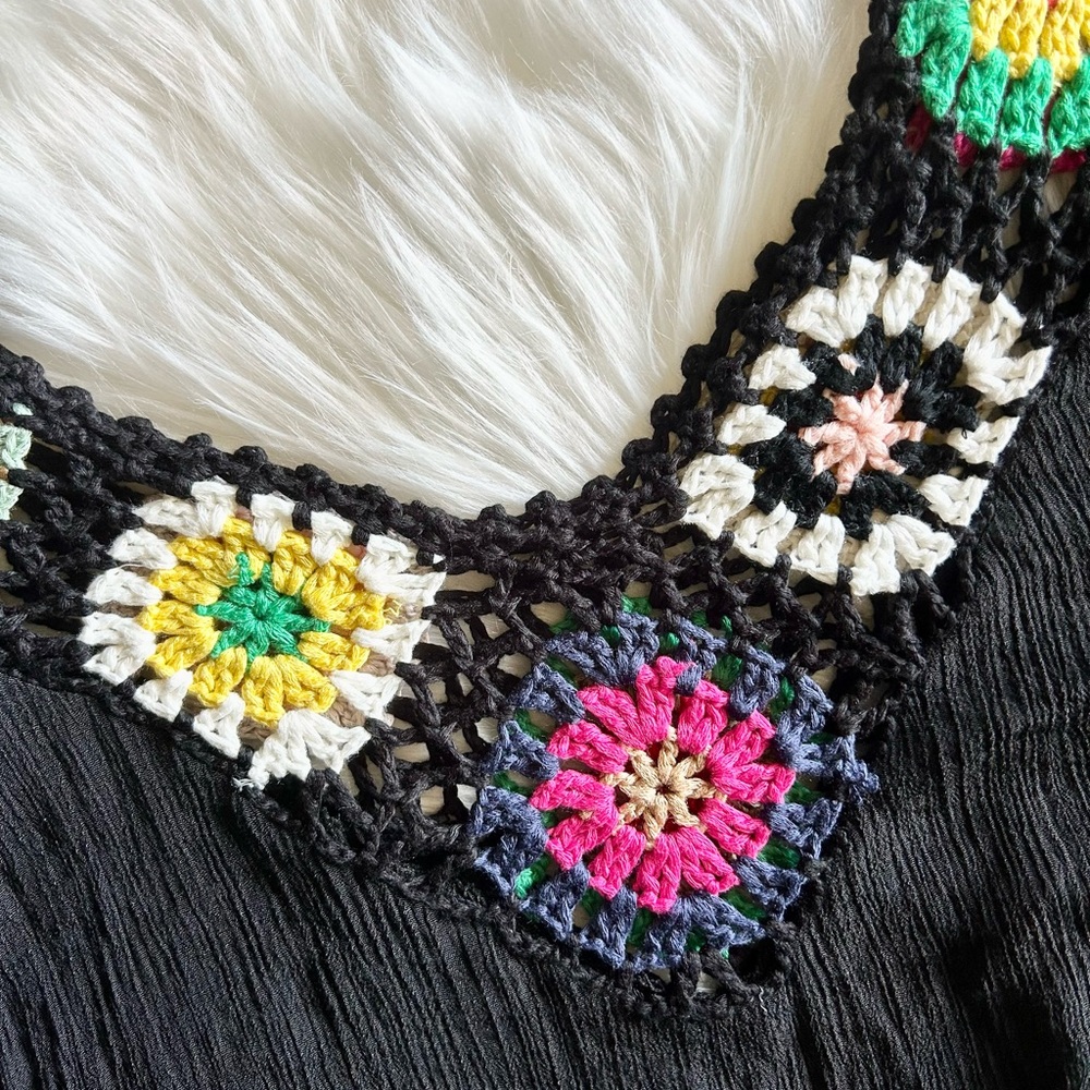 Multicolor Crochet Swim Coverup